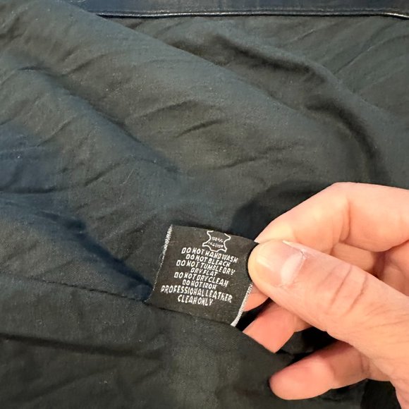 Zanerobe Black Leather Jacket CA54155 - Picture 8 of 9